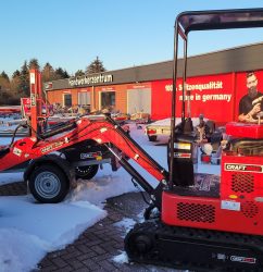 CRAFTMAX Mini Excavator 850hydraulic Mini Kettenbagger verstellbarer Fahrwerksbreit, Ölkühler 1300kg Ausbrechkraft 560kg Reißkraft Benzin (2)
